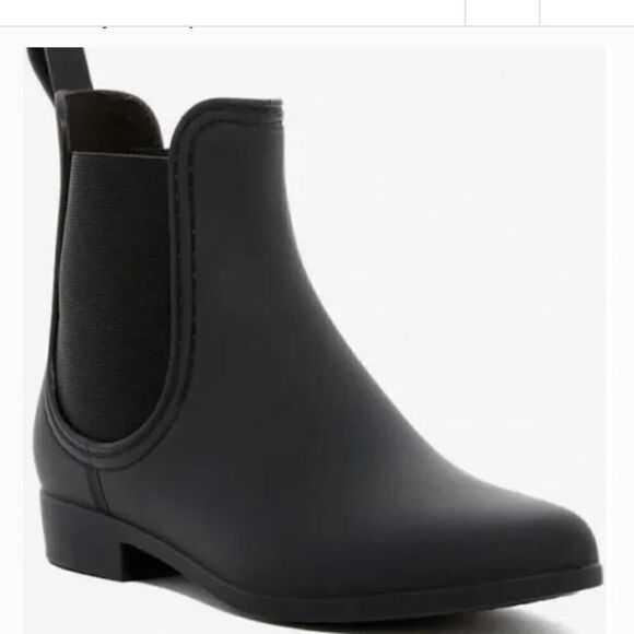 Jeffrey Campbell Havana Last Black Rubber Rain Boots Size 10 - Picture 1 of 15